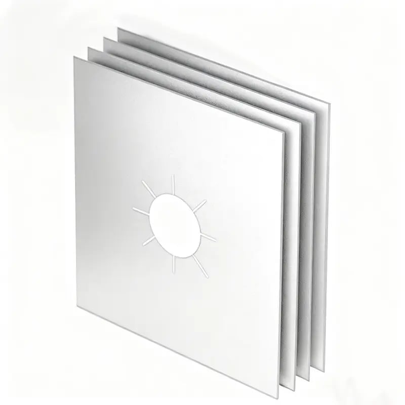 ♻️ Reusable Gas Stove Burner Liners – Cut-to-Fit Stove Protector Mats 1