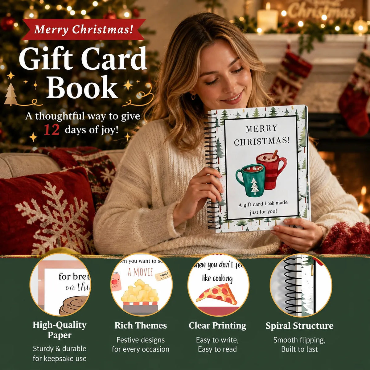 🎁 Don't Just Hand Over an Envelope! Turn Gift Cards into 12 Pages of Christmas Surprises! 🎄