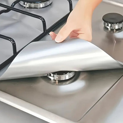 ♻️ Reusable Gas Stove Burner Liners – Cut-to-Fit Stove Protector Mats 1