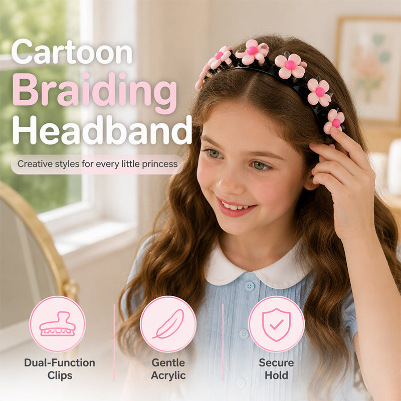 🌺 Kids Braided Hairpin – Easy 3‑min styling &🎀 cute cartoon designs ✨